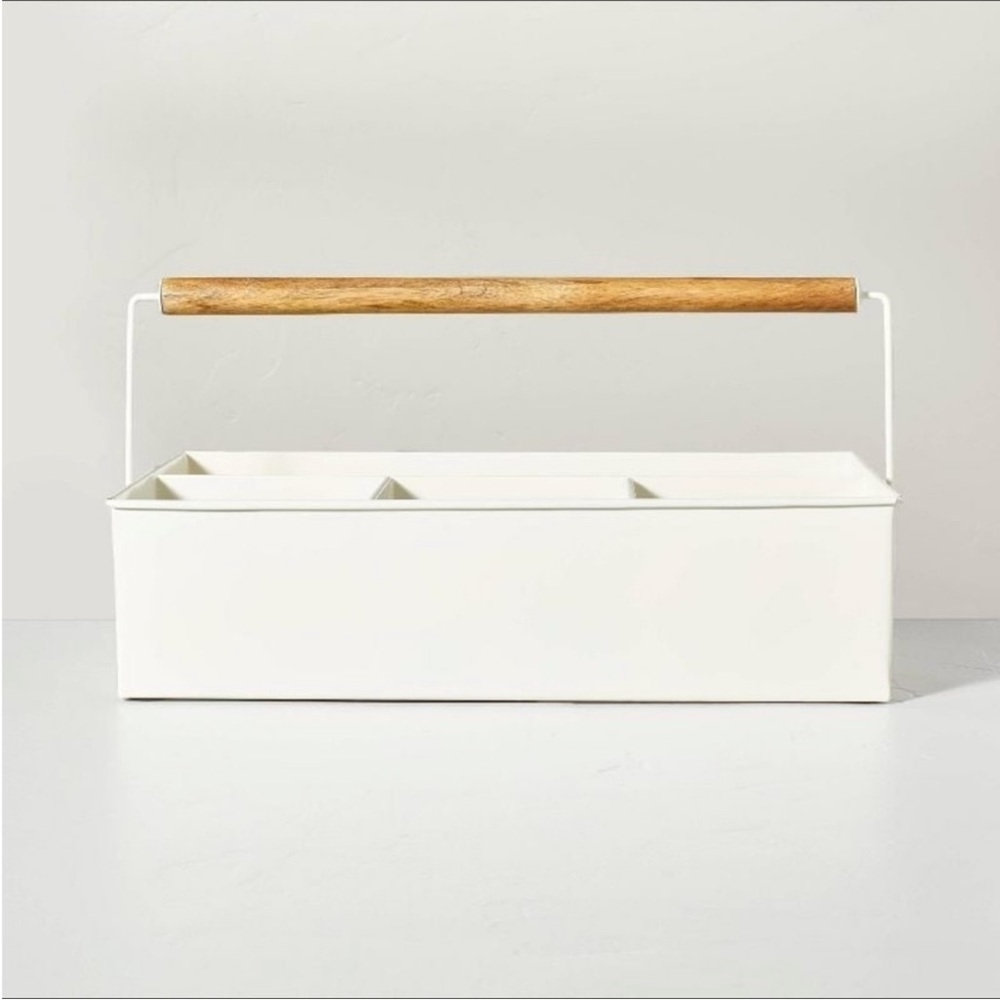 Divided Metal Multipurpose Garden Caddy Cream - Hearth & Hand with Magnolia